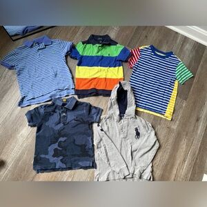 Polo by Ralph Lauren Kids Polo Shirt Lot Blue Green Yellow Gray Size 4 5 6 7
